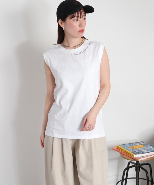 cepo(セポ)の「〈前後2way〉ロゴプリントノースリーブTee / タンクトップ(Tシャツ/カットソー・レディース・ホワイト系その他/ブラック/オフホワイト・M)」の20枚目の写真