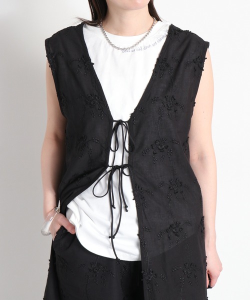 cepo(セポ)の「〈前後2way〉ロゴプリントノースリーブTee / タンクトップ(Tシャツ/カットソー・レディース・ホワイト系その他/ブラック/オフホワイト・M)」の13枚目の写真