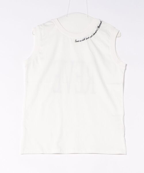 cepo(セポ)の「〈前後2way〉ロゴプリントノースリーブTee / タンクトップ(Tシャツ/カットソー・レディース・ホワイト系その他/ブラック/オフホワイト・M)」の4枚目の写真