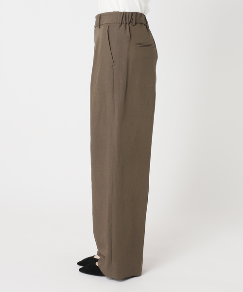 journal standard L'essage（ジャーナルスタンダードレサージュ）の「VISリネンタックワイドパンツ（その他パンツ・レディース・カーキ/ブラック・36/38）」の19枚目の写真