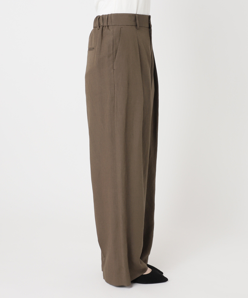 journal standard L'essage（ジャーナルスタンダードレサージュ）の「VISリネンタックワイドパンツ（その他パンツ・レディース・カーキ/ブラック・36/38）」の21枚目の写真