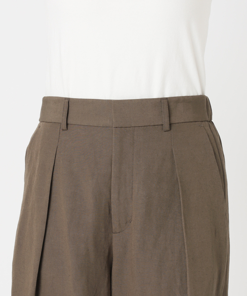 journal standard L'essage（ジャーナルスタンダードレサージュ）の「VISリネンタックワイドパンツ（その他パンツ・レディース・カーキ/ブラック・36/38）」の22枚目の写真