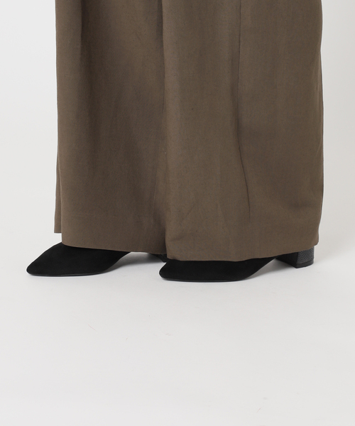 journal standard L'essage(ジャーナルスタンダードレサージュ)の「VISリネンタックワイドパンツ(その他パンツ・レディース・カーキ/ブラック/ホワイト・36/38)」の4枚目の写真
