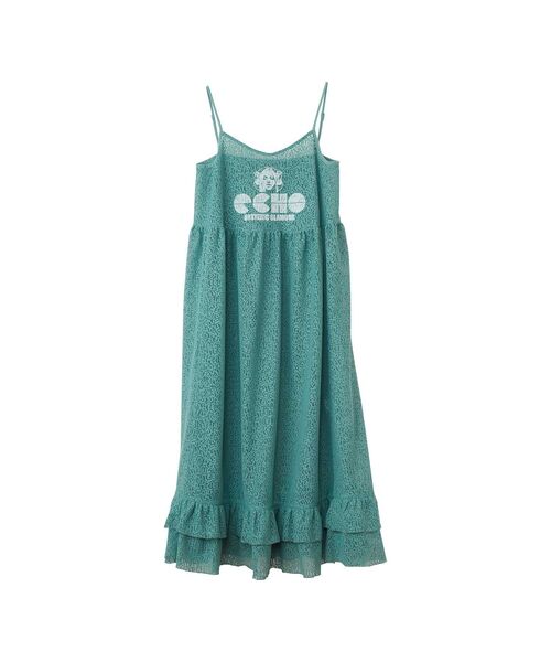 HYSTERIC GLAMOUR(ヒステリックグラマー)の「MAIDEN LOGO柄 チュールジャカードワンピース(ワンピース・レディース・ブラック系その他/グリーン系その他・FREE)」の1枚目の写真