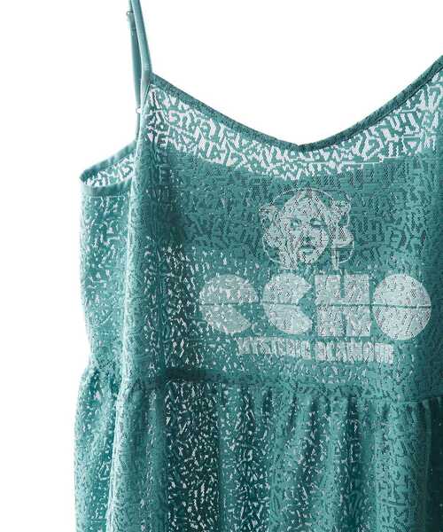 HYSTERIC GLAMOUR(ヒステリックグラマー)の「MAIDEN LOGO柄 チュールジャカードワンピース(ワンピース・レディース・ブラック系その他/グリーン系その他・FREE)」の5枚目の写真