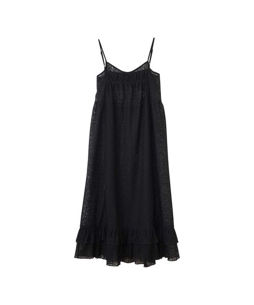 HYSTERIC GLAMOUR(ヒステリックグラマー)の「MAIDEN LOGO柄 チュールジャカードワンピース(ワンピース・レディース・ブラック系その他/グリーン系その他・FREE)」の6枚目の写真