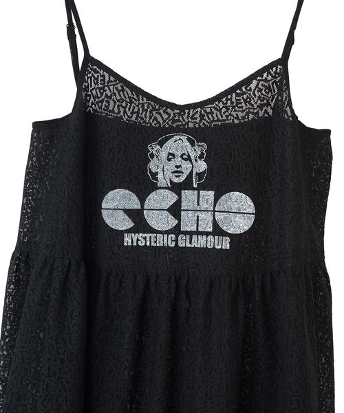 HYSTERIC GLAMOUR(ヒステリックグラマー)の「MAIDEN LOGO柄 チュールジャカードワンピース(ワンピース・レディース・ブラック系その他/グリーン系その他・FREE)」の7枚目の写真