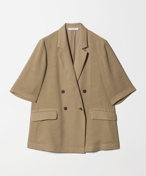 BEAUTY&YOUTH UNITED ARROWS(ビューティーアンドユースユナイテッドアローズ)の「ポリエステル メッシュ ハーフスリーブ ジャケット ウォッシャブル(テーラードジャケット・レディース・ダークグレー/モカ/ナチュラル・M/S)」の10枚目の写真