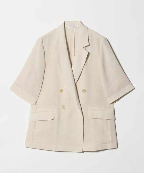 BEAUTY&YOUTH UNITED ARROWS(ビューティーアンドユースユナイテッドアローズ)の「ポリエステル メッシュ ハーフスリーブ ジャケット ウォッシャブル(テーラードジャケット・レディース・ダークグレー/モカ/ナチュラル・M/S)」の13枚目の写真