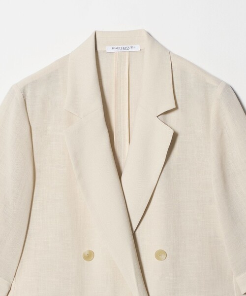 BEAUTY&YOUTH UNITED ARROWS(ビューティーアンドユースユナイテッドアローズ)の「ポリエステル メッシュ ハーフスリーブ ジャケット ウォッシャブル(テーラードジャケット・レディース・ダークグレー/モカ/ナチュラル・M/S)」の14枚目の写真