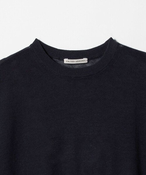 UNITED ARROWS（ユナイテッドアローズ）の「リネン/コットン ニット Tシャツ（Tシャツ/カットソー・メンズ・ブラウン系/ネイビー・S/M/L）」の3枚目の写真
