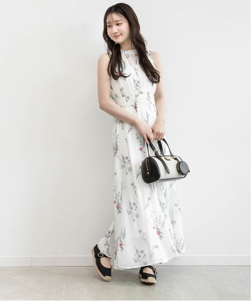 RANDA(ランダ)の「【Botanical Bloom】ボタニカルフラワーシフォンワンピース(ワンピース・レディース・ネイビー/ホワイト・0/1)」の11枚目の写真