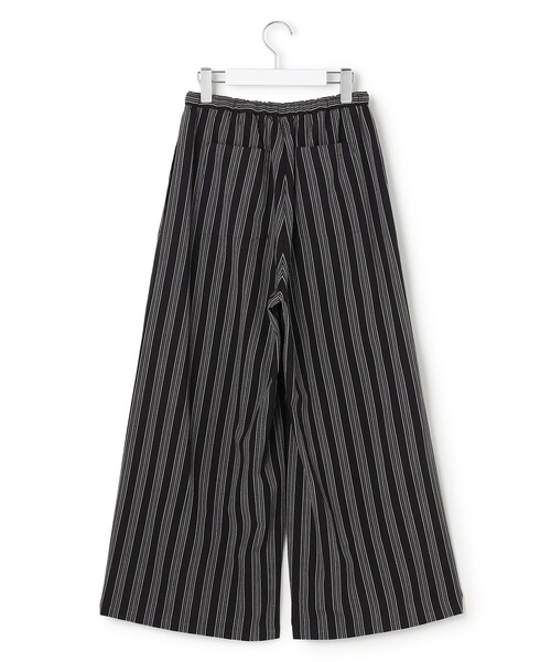 J.PRESS YORK STREET(ジェイプレスヨークストリート)の「【WOMEN】リネンストライプ イージーワイド パンツ(その他パンツ・レディース・アイボリー系1/ブラック系1・F)」の9枚目の写真