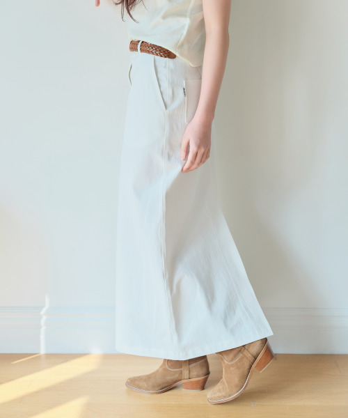 HOMEBODY THINGS(ホームバディ ティングズ)の「Cotton Slit Long Skirt (IVORY)(スカート・レディース・その他・1/2)」の5枚目の写真