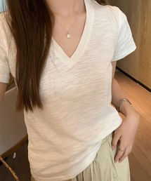スラブⅤネックTシャツ
