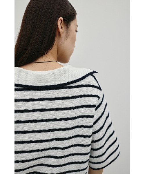 STYLEMIXER(スタイルミキサー)の「スキッパーニットポロ(ニット/セーター・レディース・アイボリー/ホワイト系その他/ブルー系その他・FREE)」の20枚目の写真