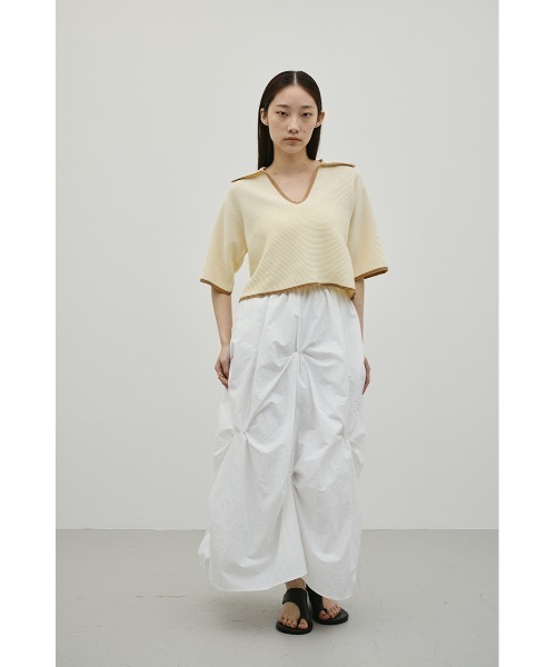 STYLEMIXER(スタイルミキサー)の「スキッパーニットポロ(ニット/セーター・レディース・アイボリー/ホワイト系その他/ブルー系その他・FREE)」の5枚目の写真
