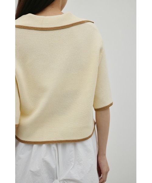 STYLEMIXER(スタイルミキサー)の「スキッパーニットポロ(ニット/セーター・レディース・アイボリー/ホワイト系その他/ブルー系その他・FREE)」の10枚目の写真