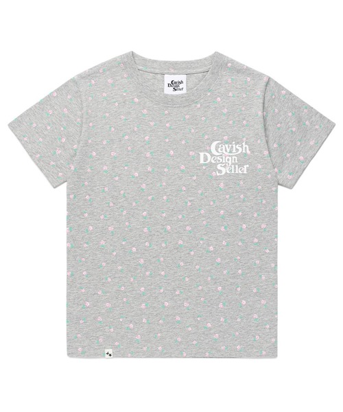 Cavish(カビシ)の「CAVISH/フラワーロゴTシャツ(Tシャツ/カットソー・レディース・グレー/ホワイト・FREE)」の9枚目の写真