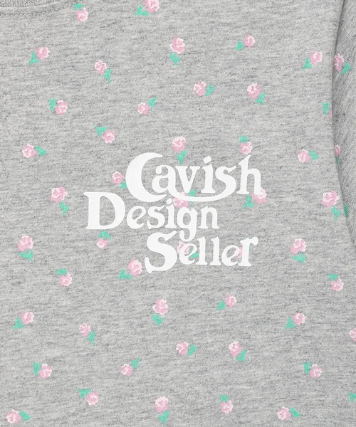 Cavish(カビシ)の「CAVISH/フラワーロゴTシャツ(Tシャツ/カットソー・レディース・グレー/ホワイト・FREE)」の14枚目の写真
