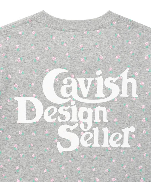 Cavish(カビシ)の「CAVISH/フラワーロゴTシャツ(Tシャツ/カットソー・レディース・グレー/ホワイト・FREE)」の12枚目の写真