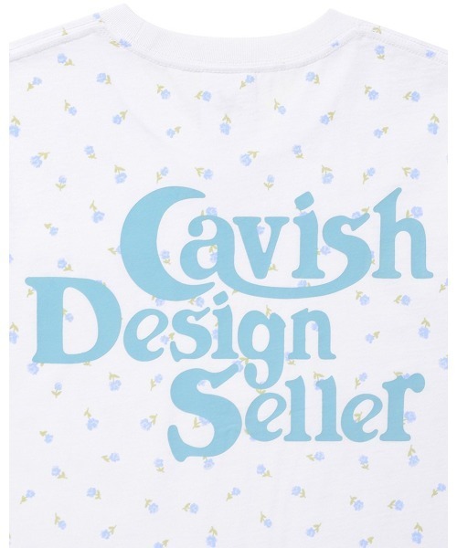 Cavish(カビシ)の「CAVISH/フラワーロゴTシャツ(Tシャツ/カットソー・レディース・グレー/ホワイト・FREE)」の6枚目の写真