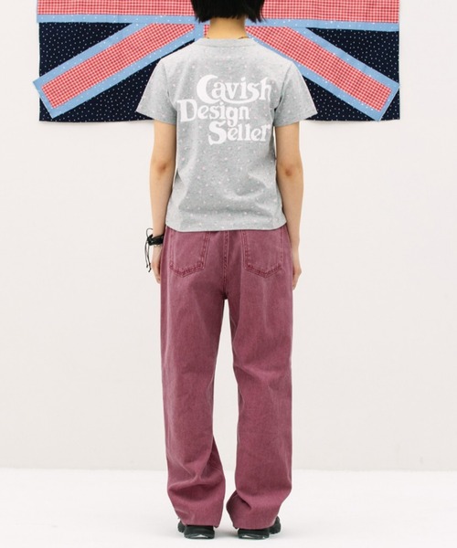 Cavish(カビシ)の「CAVISH/フラワーロゴTシャツ(Tシャツ/カットソー・レディース・グレー/ホワイト・FREE)」の21枚目の写真