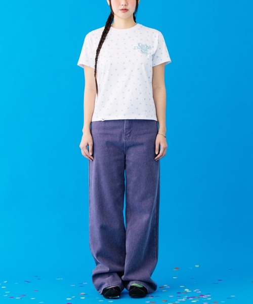 Cavish(カビシ)の「CAVISH/フラワーロゴTシャツ(Tシャツ/カットソー・レディース・グレー/ホワイト・FREE)」の18枚目の写真