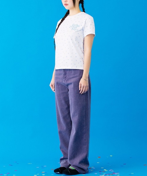 Cavish(カビシ)の「CAVISH/フラワーロゴTシャツ(Tシャツ/カットソー・レディース・グレー/ホワイト・FREE)」の17枚目の写真