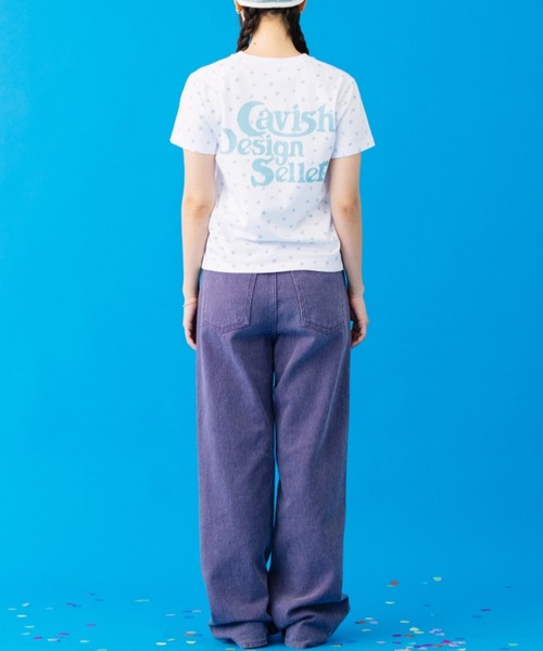 Cavish(カビシ)の「CAVISH/フラワーロゴTシャツ(Tシャツ/カットソー・レディース・グレー/ホワイト・FREE)」の16枚目の写真
