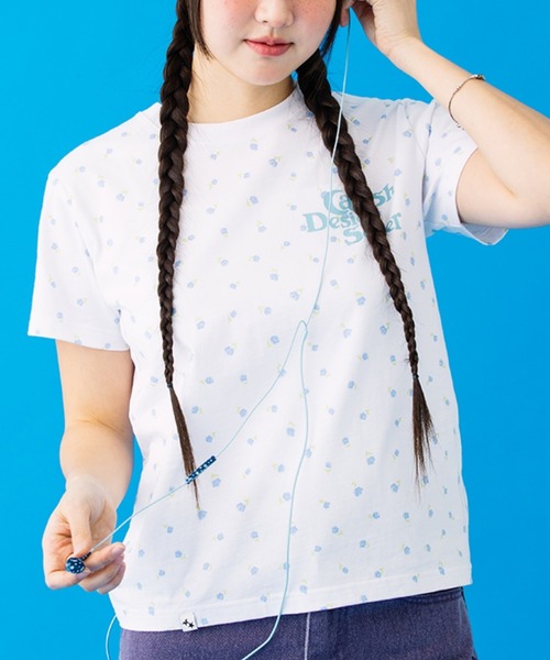 Cavish(カビシ)の「CAVISH/フラワーロゴTシャツ(Tシャツ/カットソー・レディース・グレー/ホワイト・FREE)」の19枚目の写真