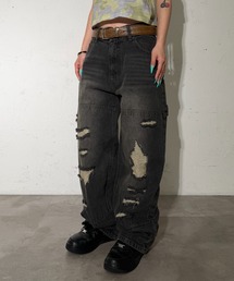 DOUBLE KNEE DAMAGE PANTS