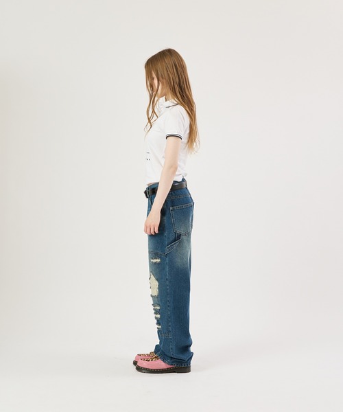 FTW(エフティダブリュー)の「DOUBLE KNEE DAMAGE PANTS(デニムパンツ・レディース・ブラック/インディゴブルー・SMALL/MEDIUM/LARGE)」の15枚目の写真
