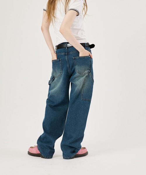 FTW(エフティダブリュー)の「DOUBLE KNEE DAMAGE PANTS(デニムパンツ・レディース・ブラック/インディゴブルー・SMALL/MEDIUM/LARGE)」の5枚目の写真