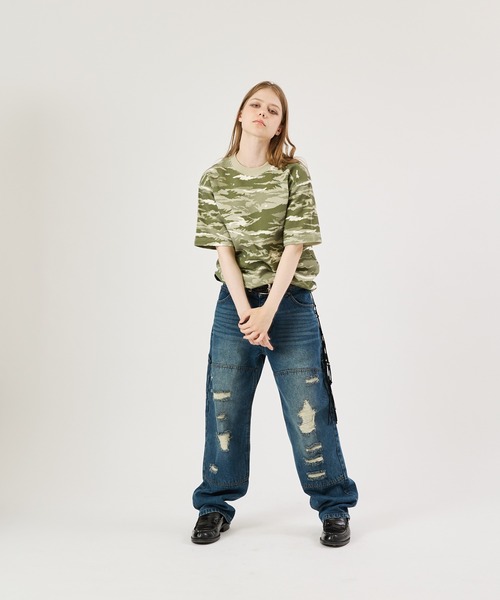 FTW(エフティダブリュー)の「DOUBLE KNEE DAMAGE PANTS(デニムパンツ・レディース・ブラック/インディゴブルー・SMALL/MEDIUM/LARGE)」の17枚目の写真