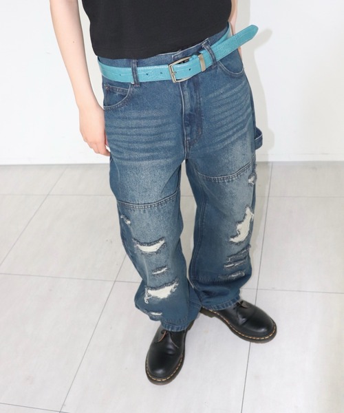 FTW(エフティダブリュー)の「DOUBLE KNEE DAMAGE PANTS(デニムパンツ・レディース・ブラック/インディゴブルー・SMALL/MEDIUM/LARGE)」の19枚目の写真