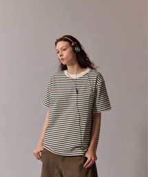 CIVVY. | Side Button Border Tee - サイド ボタン ボーダー Tシャツ(Tシャツ/カットソー)