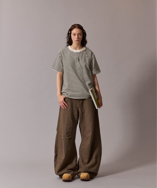 CIVVY.(シヴィ―)の「Side Button Border Tee - サイド ボタン ボーダー Tシャツ(Tシャツ/カットソー・メンズ・ホワイト/ブラック・MEDIUM/LARGE)」の21枚目の写真