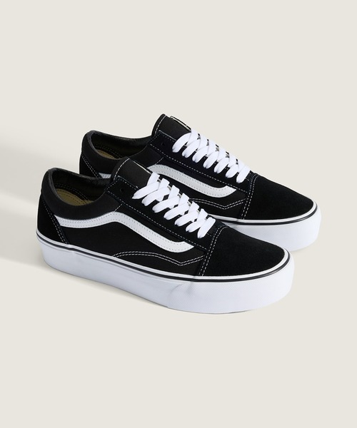 VANS(バンズ)の「オールドスクール プラットフォーム / UA OLD SKOOL PLATFOR Black/Whi VN0A3B3UY281(スニーカー・メンズ・ブラック・10/5.5/5/4.5/4/9.5/8.5/8/7.5/7/6.5/6)」の2枚目の写真