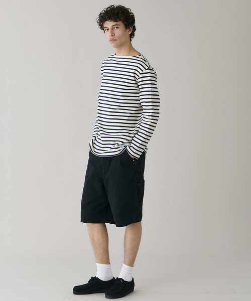 orSlow(オアスロウ)の「orSlow | 〈別注〉 DAD'S FIT OXFORD PAINTER SHORTS BLACK MEN(その他パンツ・メンズ・ブラック・2/3/4)」の2枚目の写真