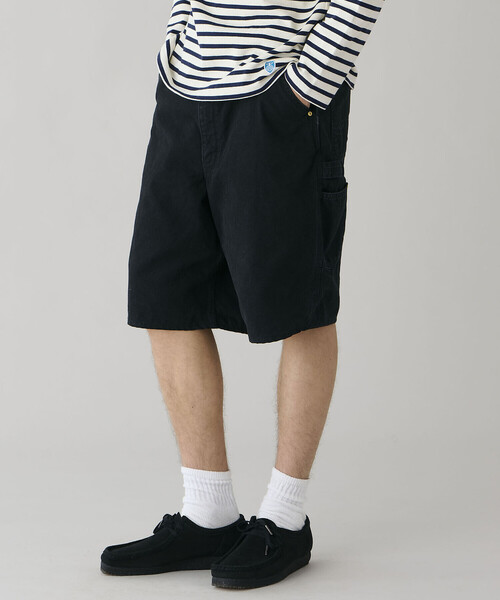 orSlow(オアスロウ)の「orSlow | 〈別注〉 DAD'S FIT OXFORD PAINTER SHORTS BLACK MEN(その他パンツ・メンズ・ブラック・2/3/4)」の1枚目の写真