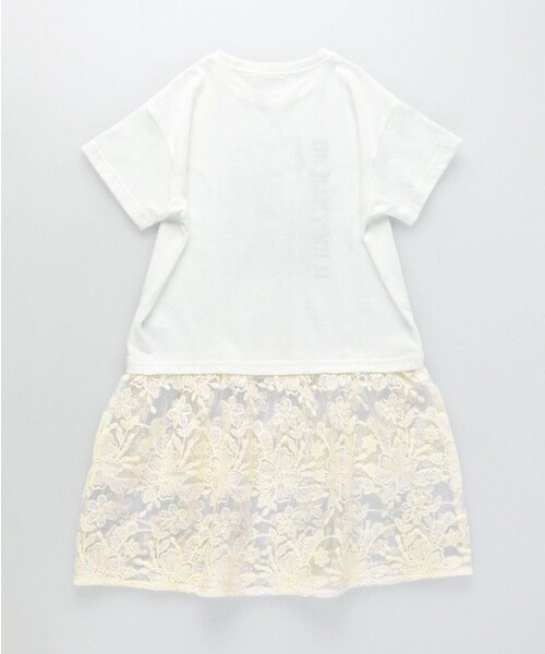 BRANSHES(ブランシェス)の「【WEB限定】レースドッキングワンピース(ワンピース・キッズ・オフホワイト/ライトグレー/ライム・100/140/130/120/110/150)」の14枚目の写真