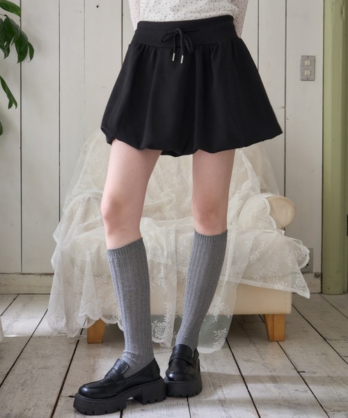 Birthday room(バースデイルーム)の「スウェットバルーンスカート/sweat balloon skirt(スカート・レディース・グレー/ブラック/ホワイト・FREE)」の2枚目の写真