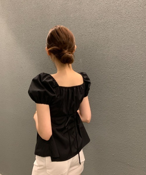 FAVORITO(ファヴォリート)の「シングルブレストパフスリーブシャツ(シャツ/ブラウス・レディース・ブラック/ブルー/ホワイト・F)」の9枚目の写真
