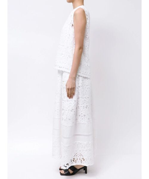 ELENDEEK（エレンディーク）の「LACE LAYERED OP（ワンピース・レディース・オフホワイト/ライトブルー・2/1）」の16枚目の写真