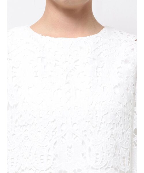 ELENDEEK（エレンディーク）の「LACE LAYERED OP（ワンピース・レディース・オフホワイト/ライトブルー・2/1）」の18枚目の写真