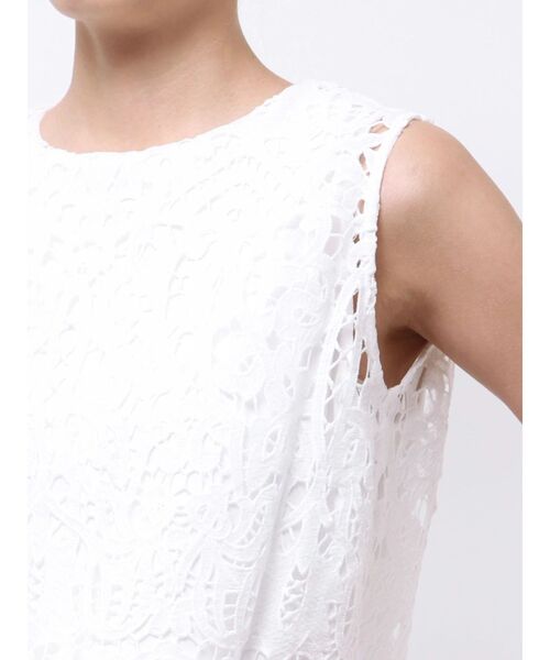 ELENDEEK（エレンディーク）の「LACE LAYERED OP（ワンピース・レディース・オフホワイト/ライトブルー・2/1）」の19枚目の写真