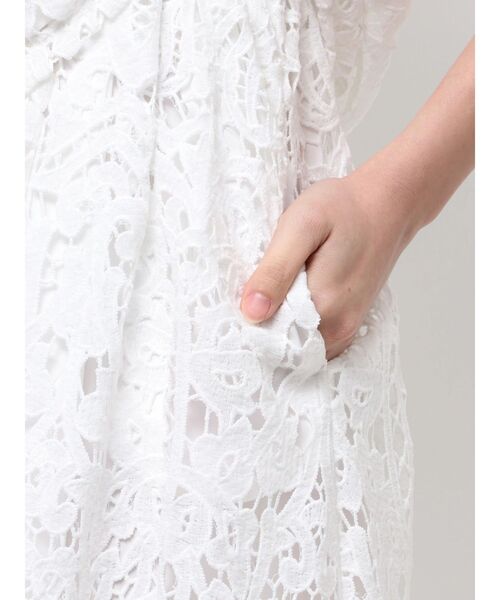 ELENDEEK（エレンディーク）の「LACE LAYERED OP（ワンピース・レディース・オフホワイト/ライトブルー・2/1）」の20枚目の写真