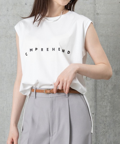 MAISONCOMFY (メゾンコンフィ)の「【接触冷感 控えめロゴTシャツ】ベーシックロゴで大人上品な上質素材Tシャツ(Tシャツ/カットソー・レディース・チャコールグレー/ホワイト/ベージュ・FREE)」の10枚目の写真