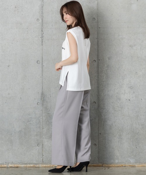 MAISONCOMFY (メゾンコンフィ)の「【接触冷感 控えめロゴTシャツ】ベーシックロゴで大人上品な上質素材Tシャツ(Tシャツ/カットソー・レディース・チャコールグレー/ホワイト/ベージュ・FREE)」の14枚目の写真